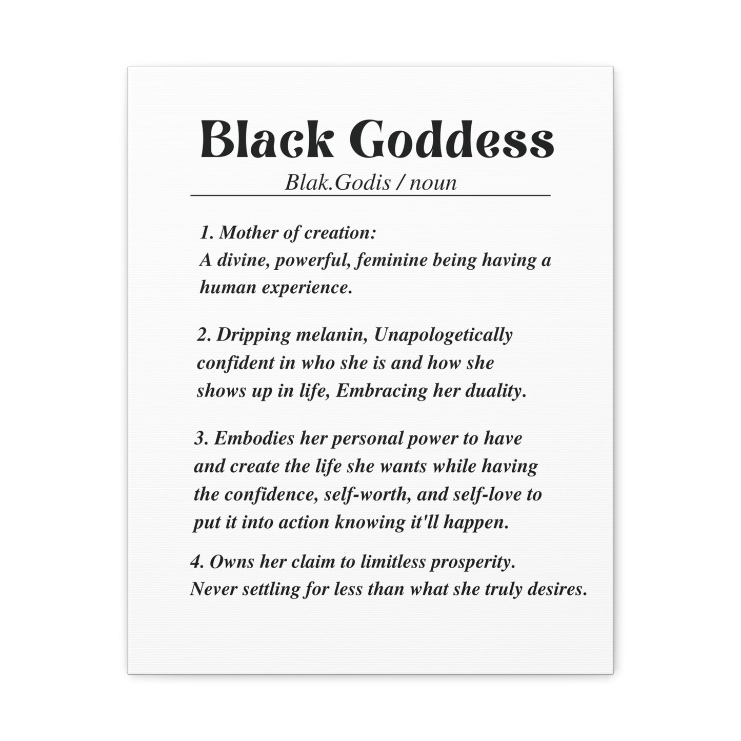 Black Goddess Definition